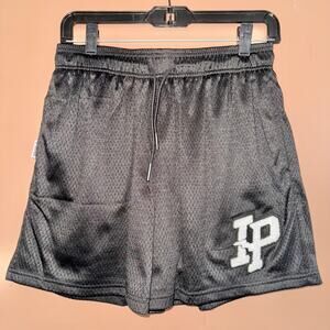 Inaka Power Men's Bodybuilding Patch Mesh Athletic Shorts in Black - Size Medium